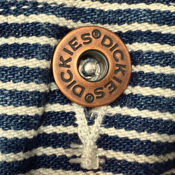 Dickies Blue Striped Denim Bib Overalls Men’s Medium 100% Cotton 31” Inseam - Picture 8 of 8